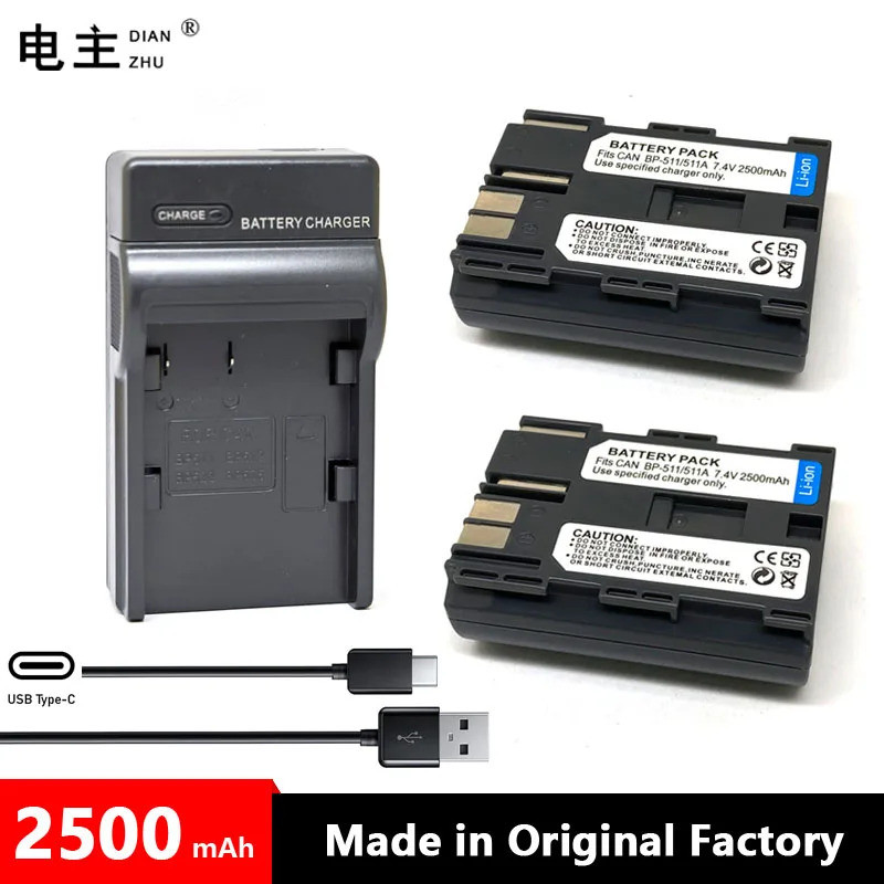BP-511A BP-511 BP511 BP511A BP 511 511A Battery Charger For Canon EOS 300D 5D 10D 20D 30D 40D 50D Po