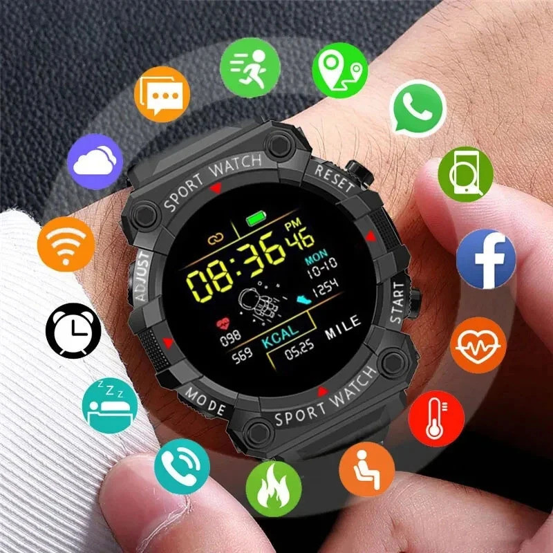 ใหม่สมาร์ทนาฬิกาผู้ชายผู้หญิง Heart Rate เครื่องวัดความดันโลหิตบลูทูธ Smartwatch Fitness Tracker นาฬ