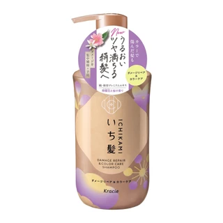 MORITOMO Official - ICHIKAMI Damage Repair & Color Care Shampoo 450 ml / แชมพูทำความสะอาดเส้นผม หอมกลิ่นเลม่อน+ซากุระ