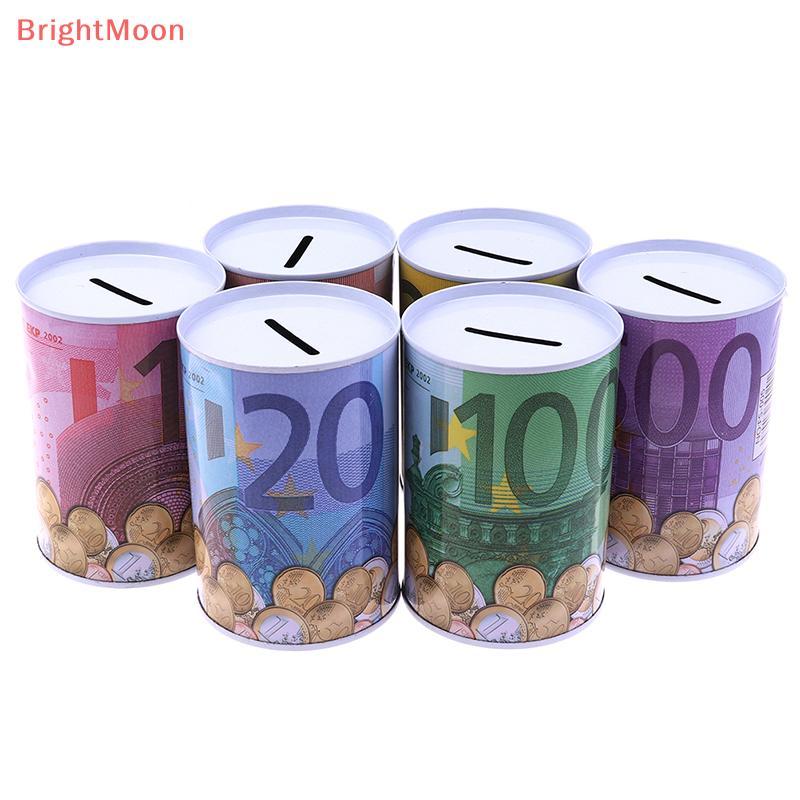 BrightMoon 1 ชิ้นยูโร Dollar เงินกล่องปลอดภัยกระบอก Piggy Bank Bank สําหรับเหรียญเงินฝากกล่อง
 ดี