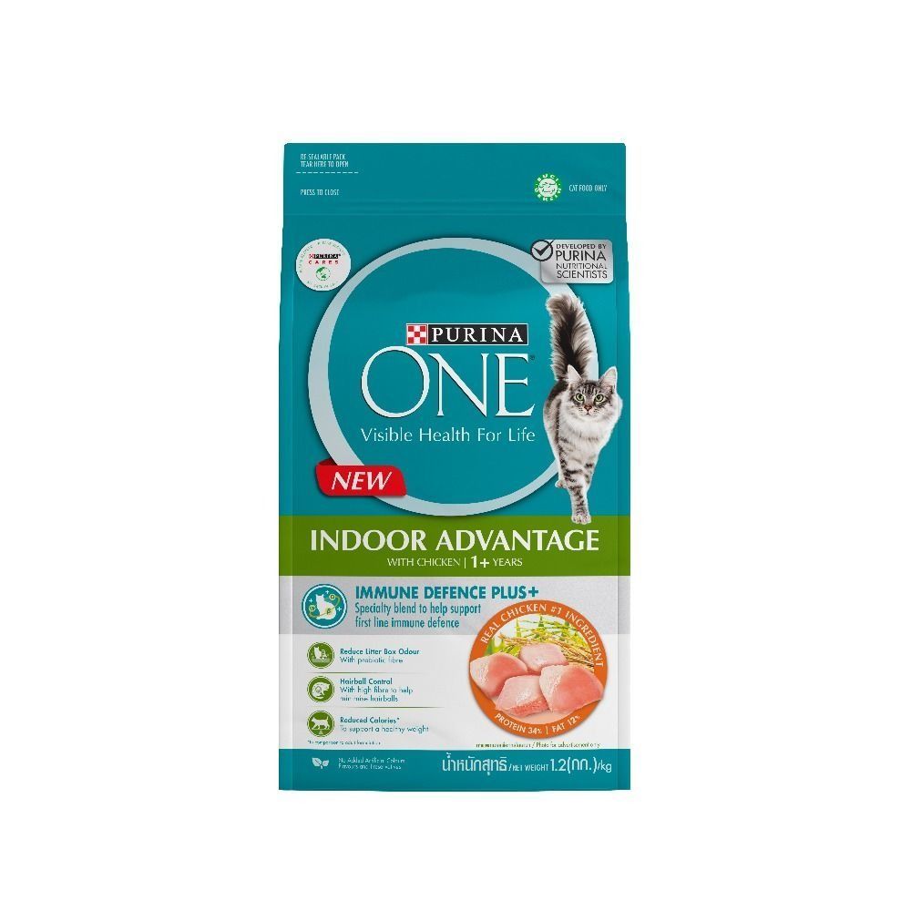 [สินค้าส่งด่วน] เพียวริน่าวัน แมวโต เลี้ยงในบ้าน 1.2กก. PURINA ONE ADULT INDOOR CHICKEN 1.2KG