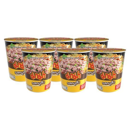 [สินค้าส่งด่วน] มาม่าคัพบะหมี่รสหมูสับ 60ก.X6 MAMA CUP INST. PORK 60 GX6