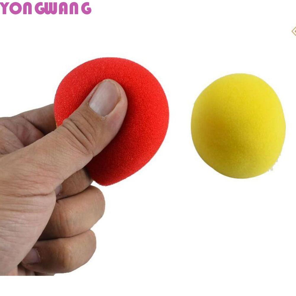 YONGWANG66HR เปลี่ยนสีฟองน้ํา Ball Magic Props Red Ball Magic Tricks ภาพลวงตา Magic Sponge Ball
