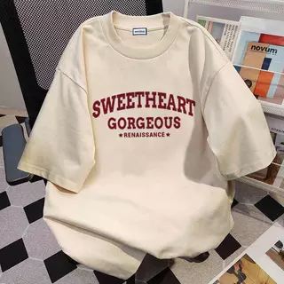 หลากสี เสื้อยืดหลวม เสื้อยืดผู้หญิง เสื้อผ้าสไตล์เกาหลี เสื้อยืดหลวม หลวมพอดีเสื้อยืดสีทึบเหมาะสำหรับผู้หญิงอ้วน สบายๆ