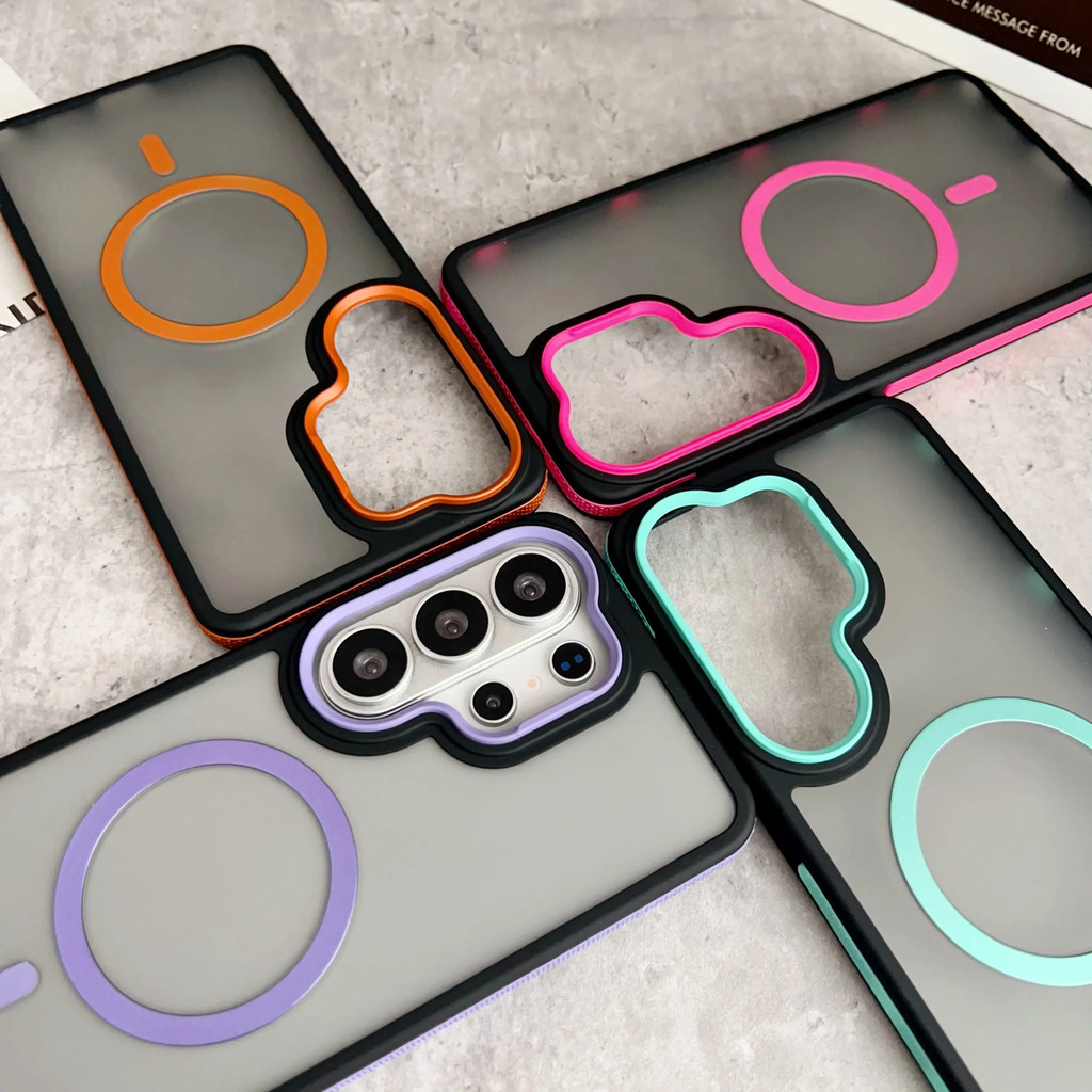 SAMSUNG เคสโทรศัพท์TPUสองสีแม่เหล็กเหมาะสําหรับSamsung S26 Ultra, S25, S24 Ultra, A57, A37, A56, A55