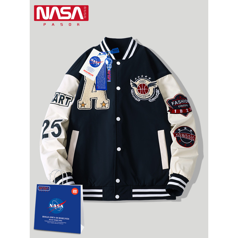 NASA School Season Mens Wear Youth Fashion Jacket Youth American Baseball Collar Top Early Autumn Me