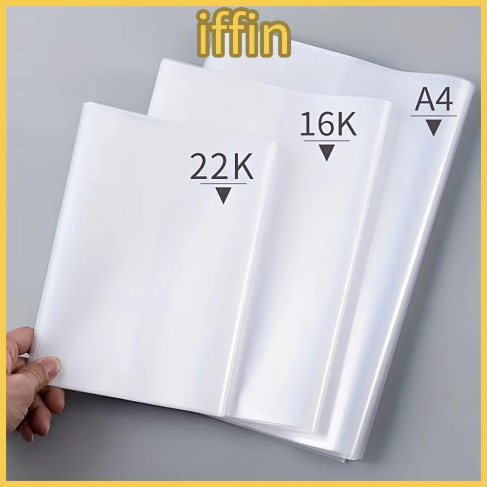 IFFIN 10 ชิ้นปกหนังสือพลาสติก,กันน้ําปิดกาวในตัวโปร่งใสปกหนังสือ,เครื่องเขียนอุปกรณ์สวมใส่ A4/16 พัน/A5 หนังสือ PVC ฝาครอบป้องกัน