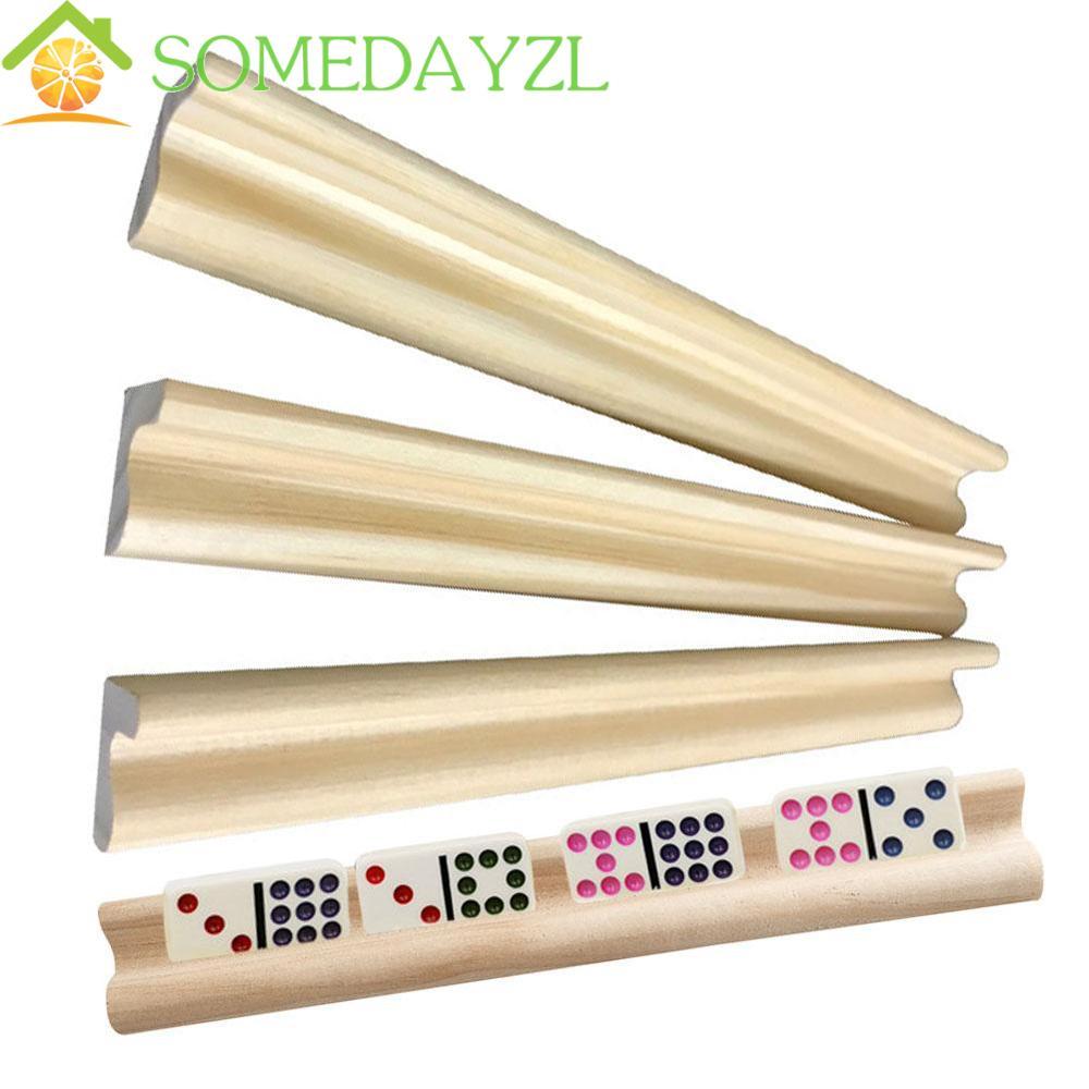 SOMEDAYZL Domino Holders Domino Games ไม้ผู้ใหญ่ Mahjong Chickenfoot Domino Trays Holders