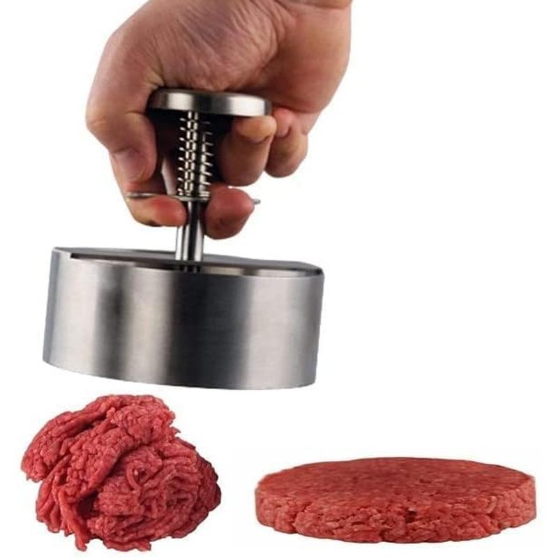 XL Burger Press 5 1/2" inch Patty Maker, Easy to Clean Dishwasher Safe, Stainless Steel, 5 1/2 inch 