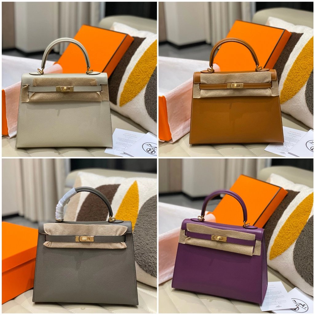Aima Hermes Palm Pattern Kelly Bag kelly2 Cowhide epsom Leather Shoulder Crossbody Handbag Commuter 