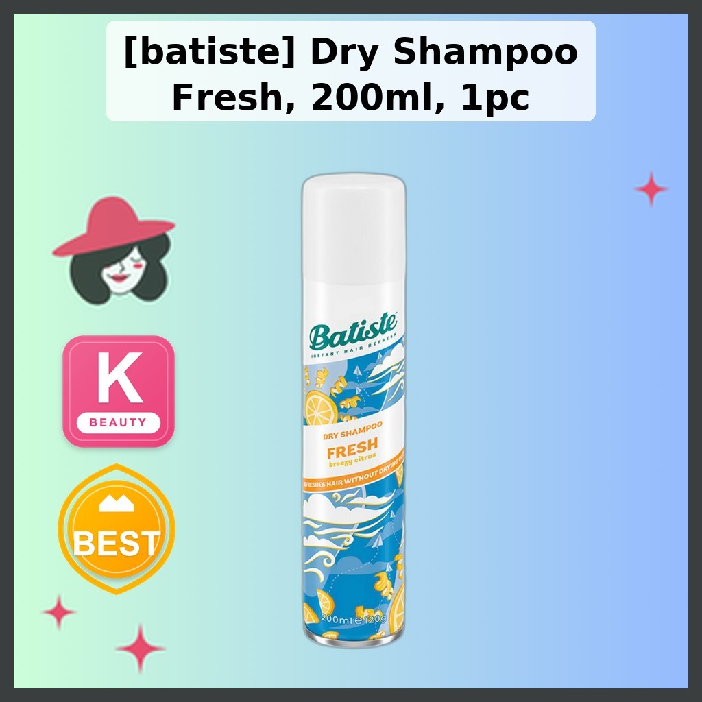 [batiste] Dry Shampoo Fresh, 200ml, 1pc / Korean Dry Shampoo / Citrus / ของแท้ 100% by somebeauty