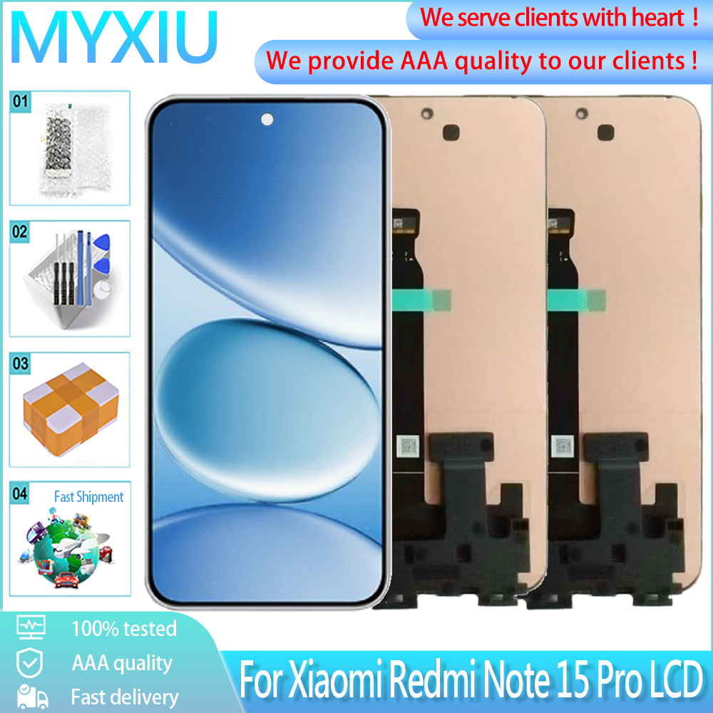 AMOLED สําหรับ Xiaomi Redmi หมายเหตุ 15 Pro 5G จอแสดงผล LCD Touch Screen Digitizer Assembly สําหรับ 