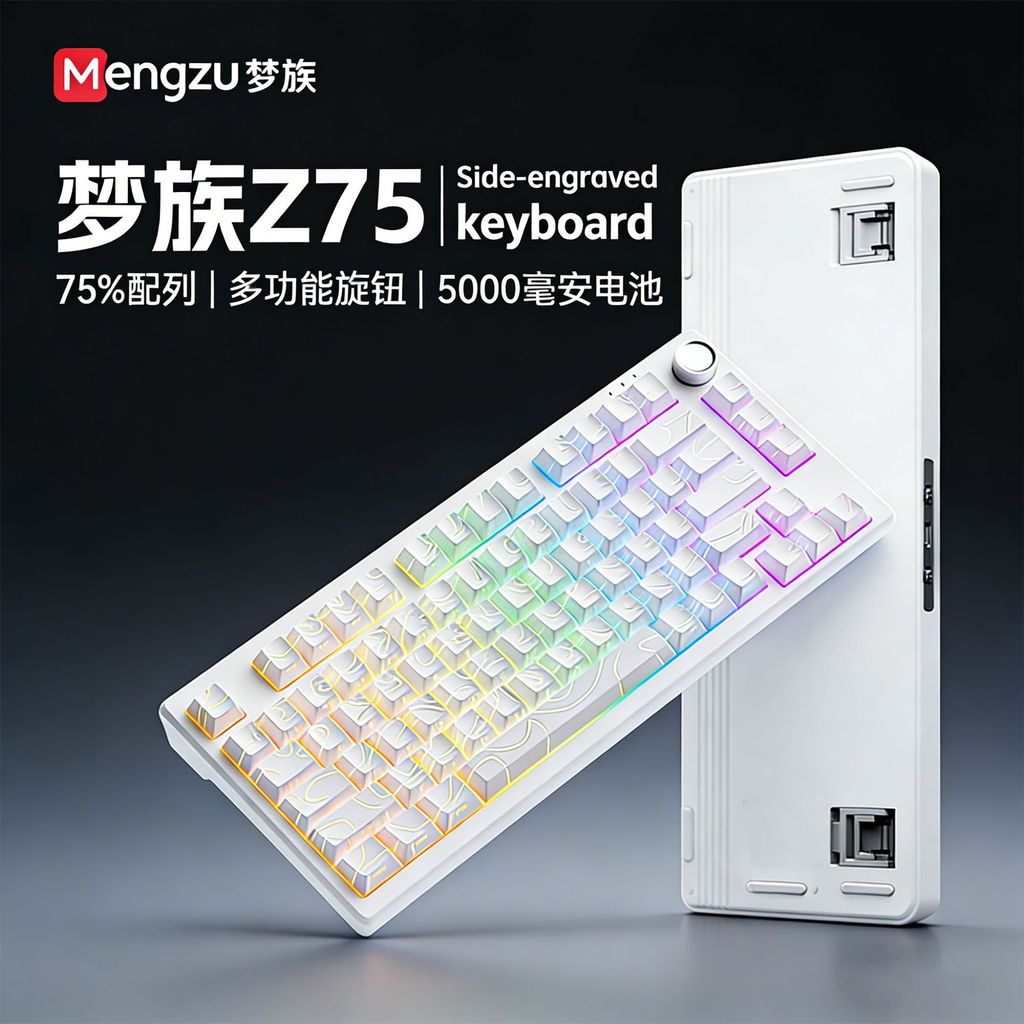 เกมสํานักงานรุ่นแป้นพิมพ์กลฝันสามเมมเบรนเมาส์ปิดเสียงเกม z75 ขนาดเล็ก