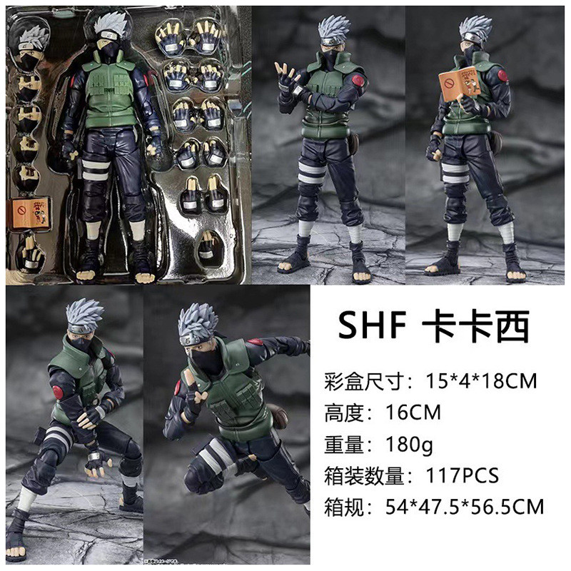 [ขายร้อน] SHF Naruto Movable Naruto Sasuke Kakashi Uchiha Itachi Hand-Made ตุ๊กตาของเล่นตุ๊กตาตกแต่ง