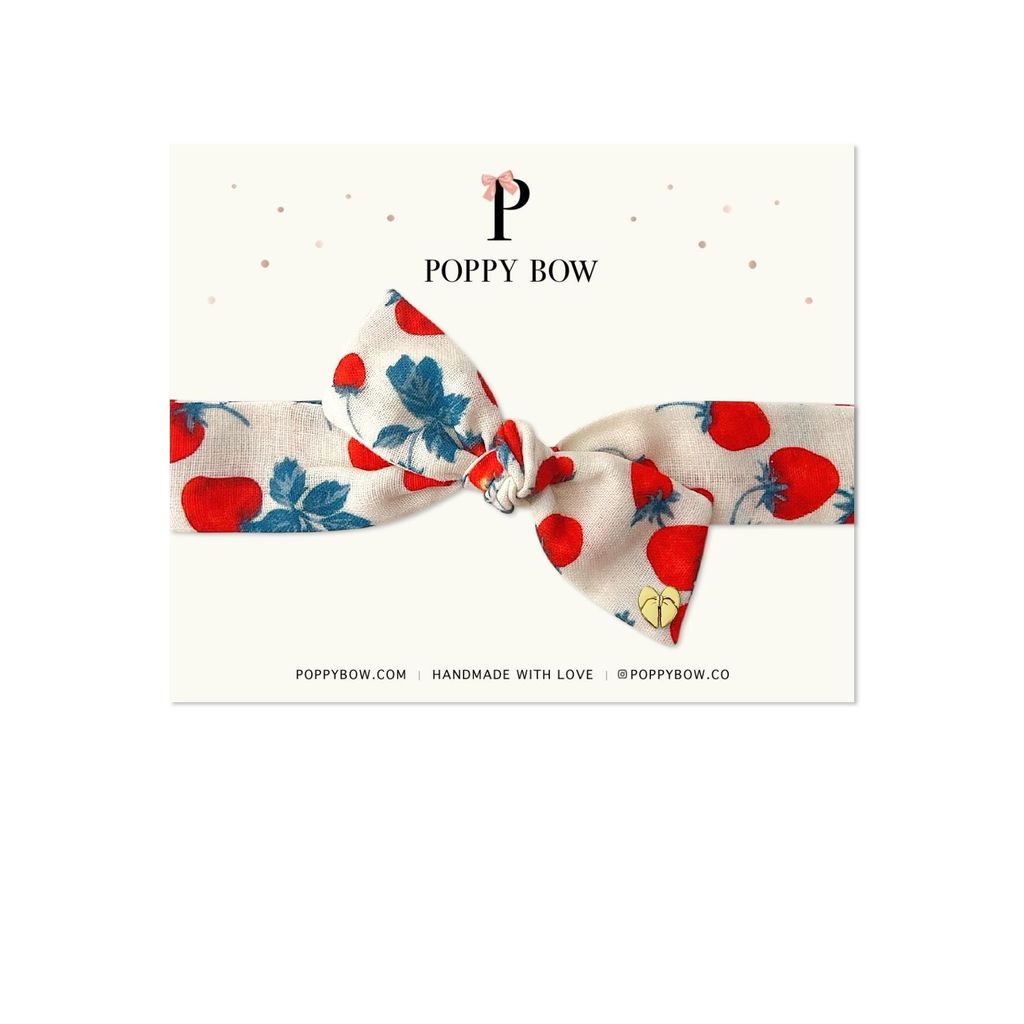 Poppy Bow Premium Mable Headwrap // Berry Patch