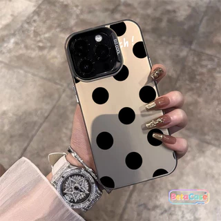 เคส IMD ลายจุดดำใหม่ เท่ห์ไม่เหลือง รองรับ iPhone 17/16/15/14/13/12/11/11Pro/Plus/Max/XR/XS Max/X/8/7/6