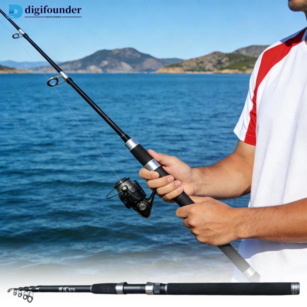 DIGIFOUNDER 2.1–3.6M Retractable Long Casting เบ็ดตกปลาไฟเบอร์กลาส Extra Hard Multi-ส่วน Sea Rod อุป