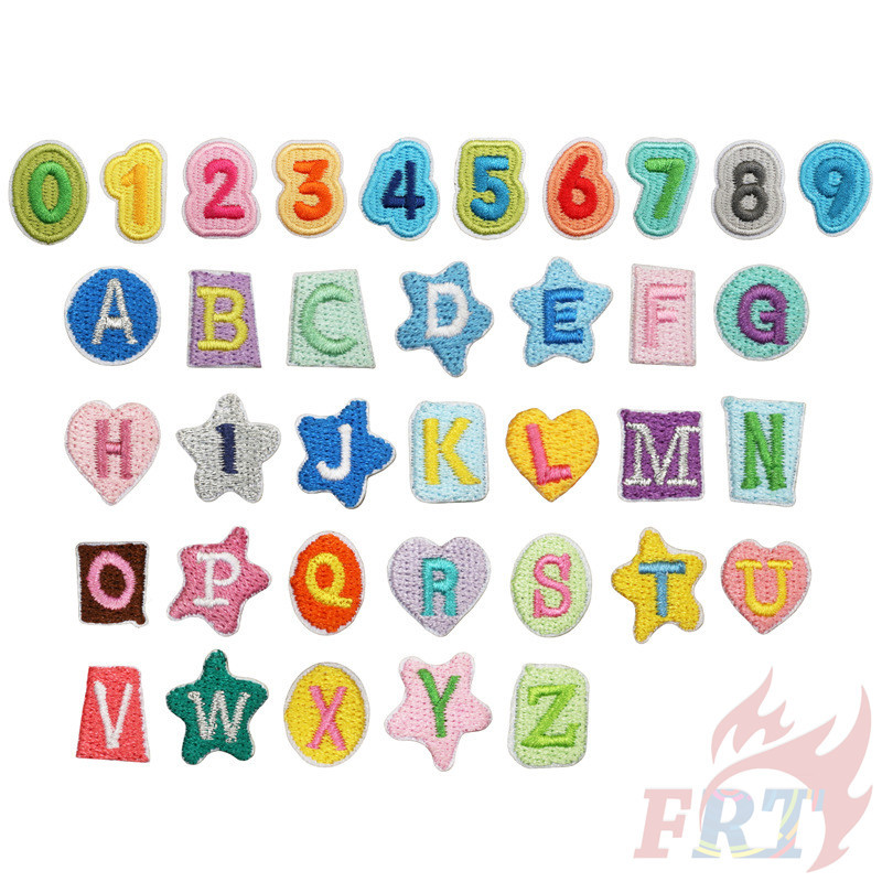 1ชิ้น ✿ ถาม แพทช์เหล็กบนตัวเลขตัวอักษรภาษาอังกฤษขนาดเล็กสีสันสดใส ✿ DIY เย็บป้ายแพทช์