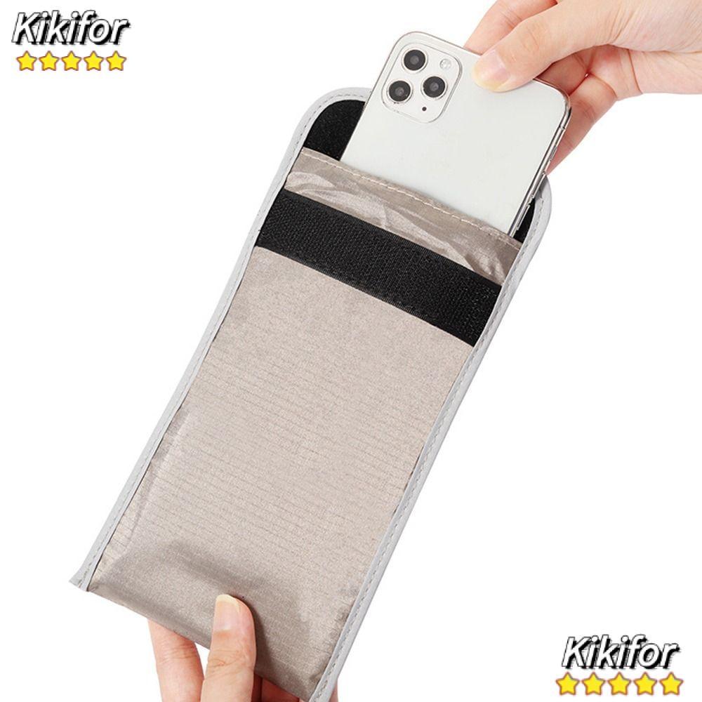 KIKIFOR Shield Bag Pouch, Anti-รังสี IC Magnetic Card Faraday Bag, สัญญาณการปิดกั้น Anti-tracking ป้