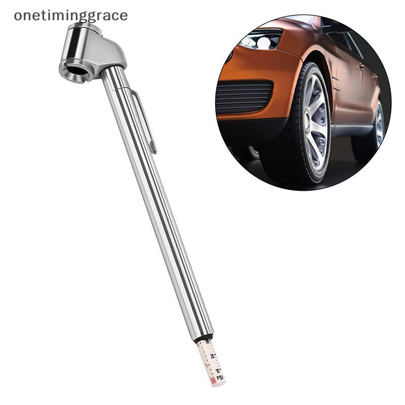 Onetiminggrace Heavy Duty ดินสอประเภทเครื่องวัดความดันลมยางอัตโนมัติ Tru รถจักรยานยนต์จักรยานทดสอบปากกา 10-120 PSI Air การวัดเครื่องมือการใช้ฉุกเฉิน OMA