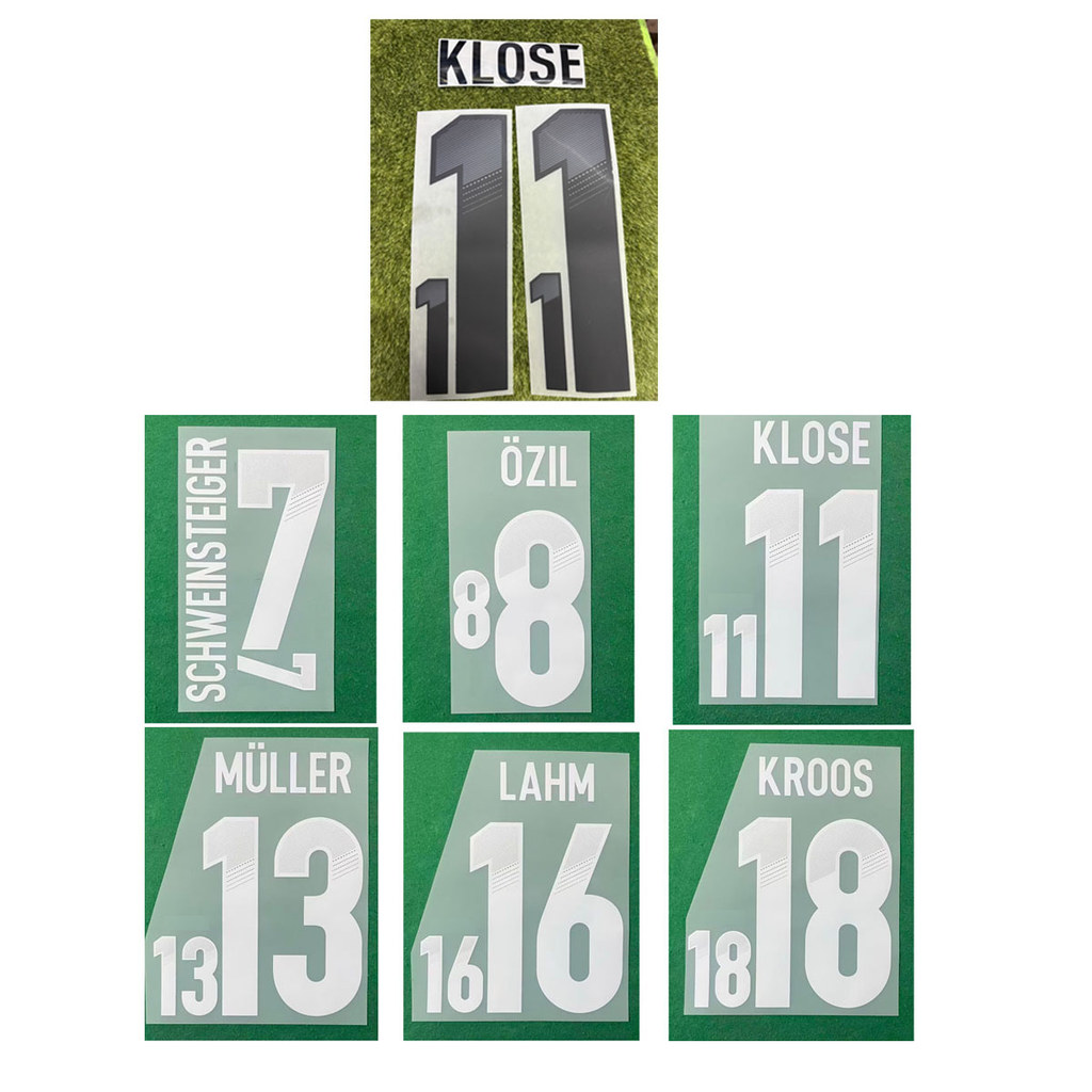 2012 Germanny Nameset การพิมพ์ย้อนยุค Klose Muller Reus Lahm Kros Schweinsteiger ป้ายแพทช์ฟุตบอล