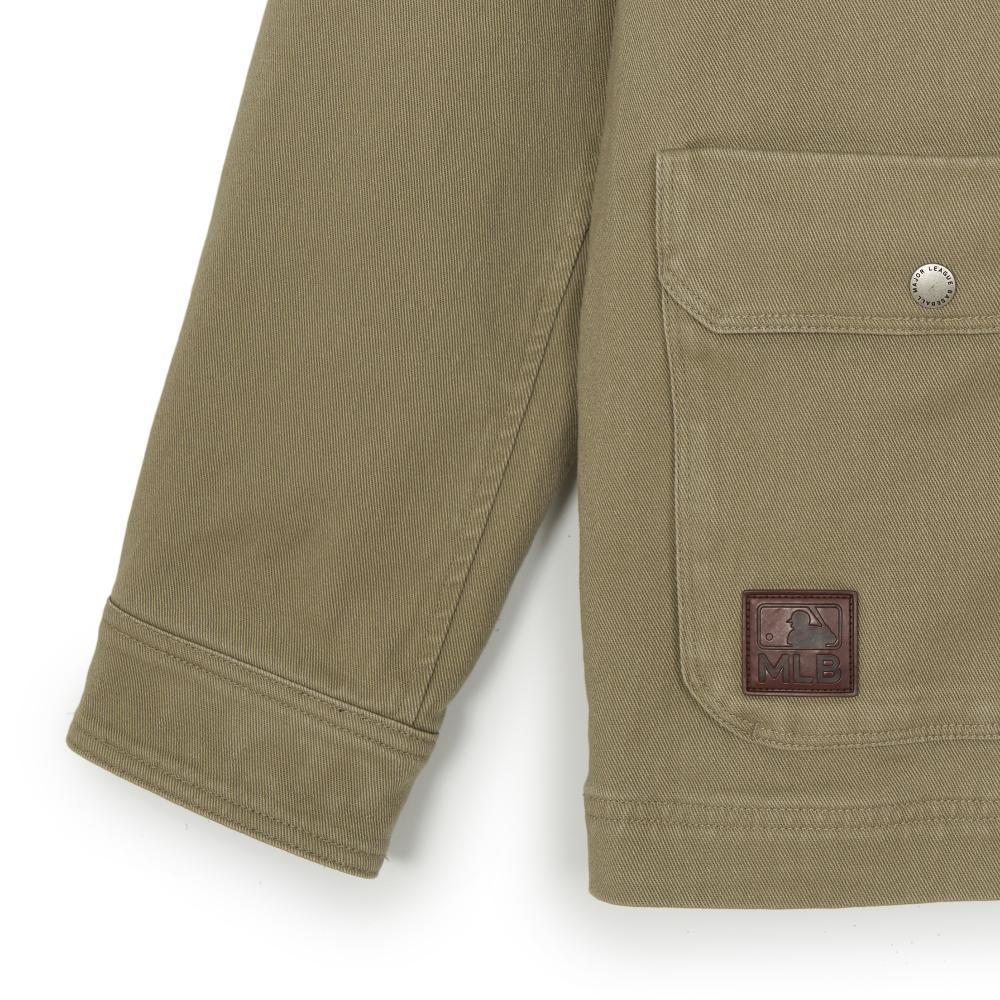 MLB เสื้อจัมเปอร์  ยูนิเซ็กซ์ Basic Washing Mid Work Jacket(Single) รุ่น 3AJPB0661 50BGD สีเบจ ราคา ถูกที่สุด ดีลบีเคเค แกลเลอรีภาพที่ 6