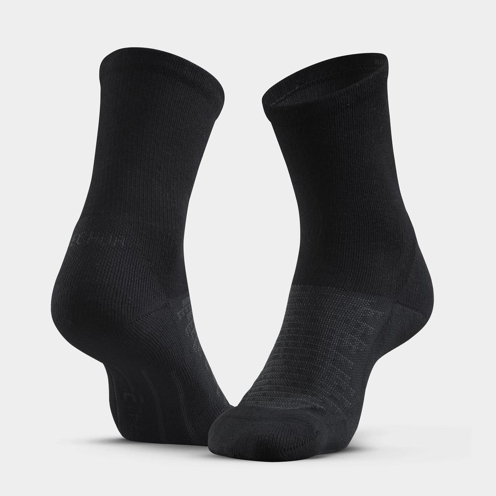 Decathlon Sock Hike 100 High 2-Pack ถุงเท้ายาวใส่เดินป่ารุ่น 100 แพ็ค 2 คู่ – Black ราคา ถูกที่สุด ดีลบีเคเค แกลเลอรีภาพที่ 2