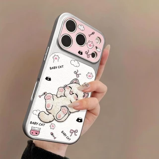 SUN👏ปลี่ยนเป็น 17 Pro Max ได้ทันที ใส่แล้วเหมือนไอโฟน17 เคสแข็ง เคสไอโฟน for iPhone 13 11 14 16 15 12 Pro Maxหนังสัตว์