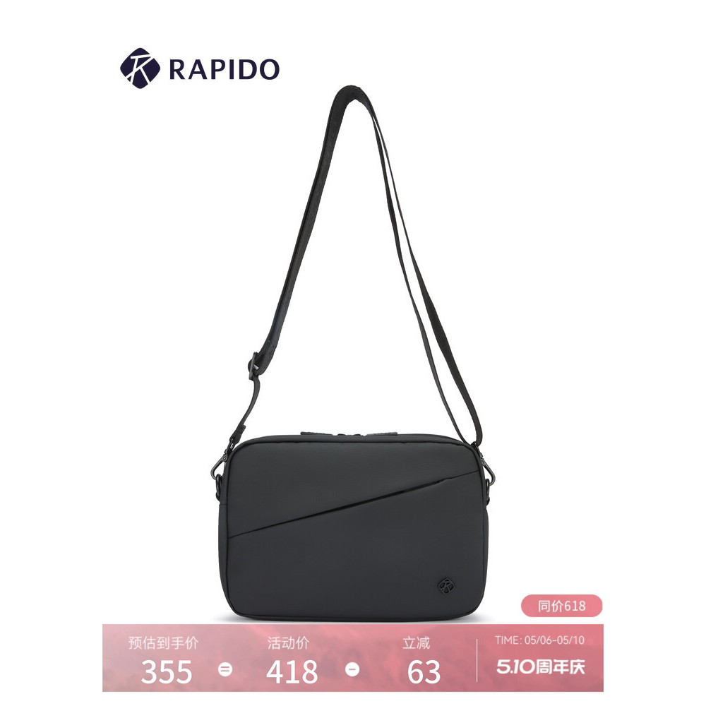 R RAPIDO RAPIDO กระเป๋าสะพายข้างผู้ชายกีฬาลําลองไหล่เดียว