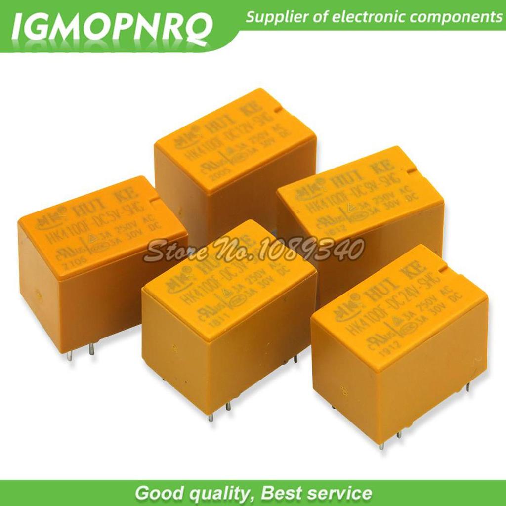 5 ชิ้น/ล็อต HK4100F Series รีเลย์ hk4100F-DC12V HK4100F 12V DIP6 3A 250V AC/ 3A 30V DC 3V 5V 9V 24V 