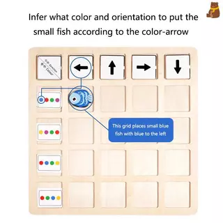 [TA] เด็ก Montessori ไม้การศึกษาตารางเกมของเล่นทิศทางสี Battle เกมเด็กวัยหัดเดิน Early Educational ของเล่นสําหรับของขวัญเด็ก TH