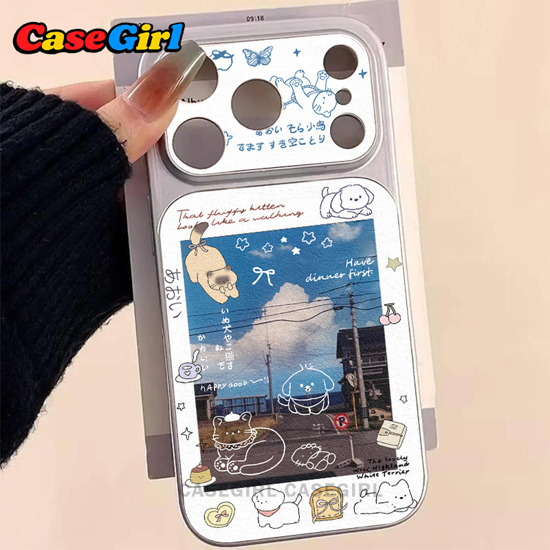 [✅คุ้มค่าที่สุด] เคส iPhone 13 11 16 15 12 14 17 Pro Max 15 16 Plus ลายภาพเมืองญี่ปุ่นและสัตว์เลี้ยง สไตล์คาวาอี้อินส์