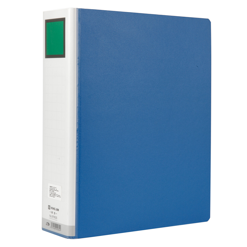 แฟ้มคลิปสปริง A4-S น้ำเงิน คิงส์จิม 976GSV