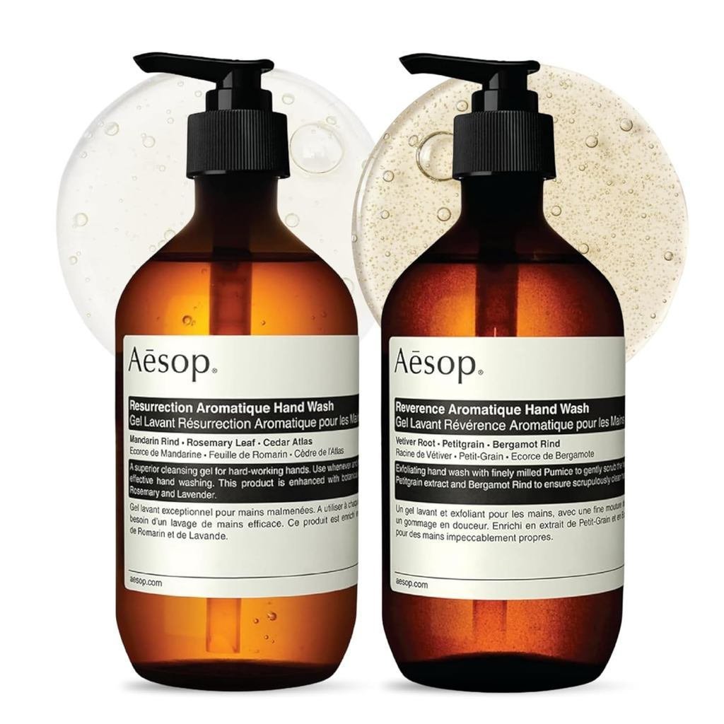 Aesop Resurrection & Revence Aromatique Hand Wash Set – Nourishing Hand Wash & Gentle Exfoliating Ha