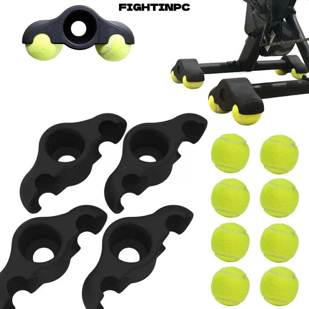 FIGHTINPC Bike Trainer Feet Pads - พัฟรองพื้นมั่นคงและปรับได้สำหรับจักรยานฝึกซ้อมในห้อง ป้องกันการกร