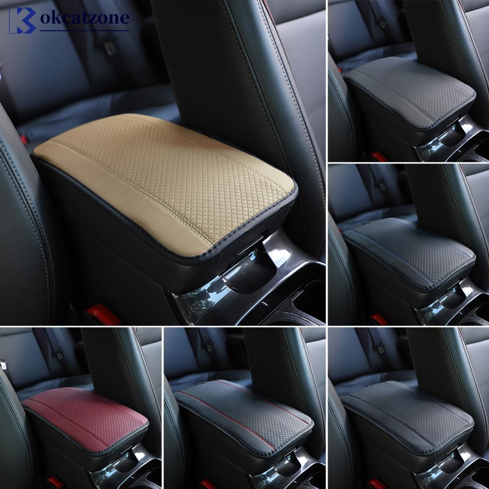 OKCATZONE Four Seasons Car Armrest Cover Mat Universal คาร์บอนไฟเบอร์ที่วางแขนกล่อง Pad Non Slip Decor Mat Universal อุปกรณ์เสริม D1E8