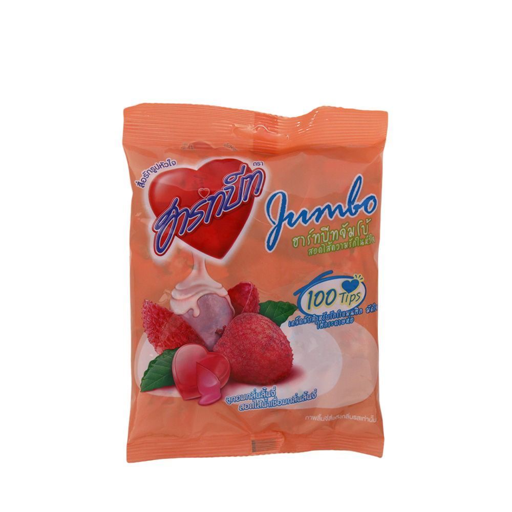 [สินค้าส่งด่วน] ฮาร์ทบีท จัมโบ้ ลิ้นจี่ 25 เม็ด 125 กรัม HARTBEAT JUMBO LYCHEE 25PCS. 125 G.