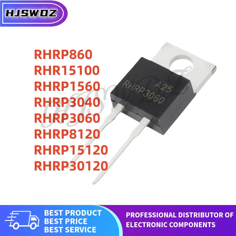 10/PCS RHRP3060 RURP30120 RURP8120 RURP860 RHR15100 RHRP1560 RHRP3040 RHRP15120 TO-220 หลอด mos ชิป 