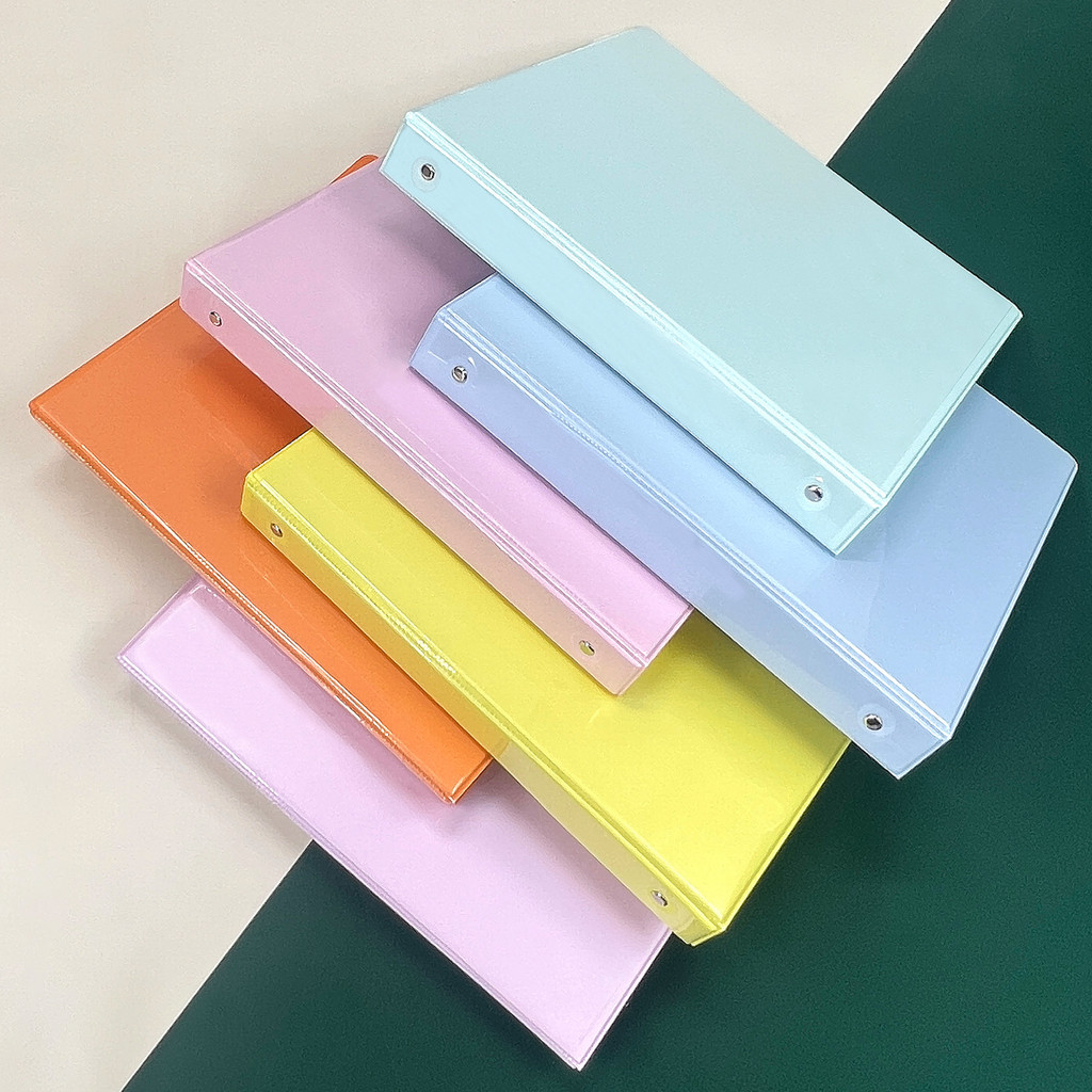 2025 Macaron สี 3 หลุม PP Binder A4 ใส่ Binder 4.23A