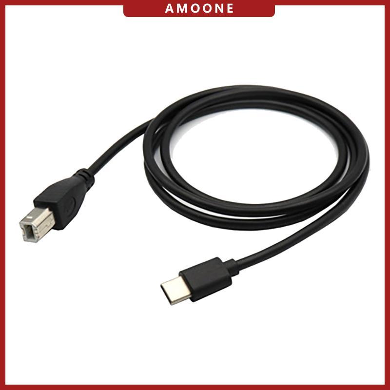 AMOONE สายเครื่องพิมพ์ USB C เป็น USB B สําหรับสแกนเนอร์ MIDI Controller MIDI คีย์บอร์ด MIDI