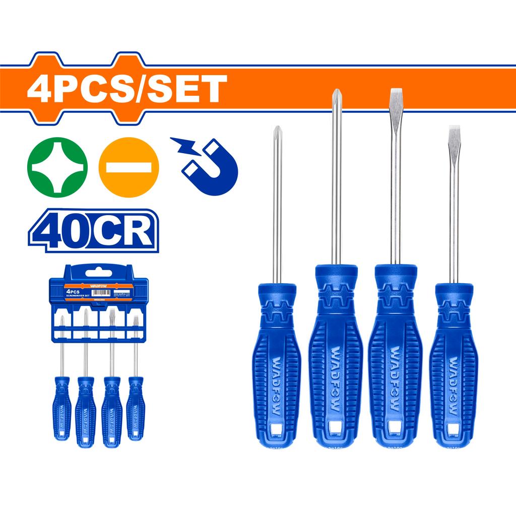 [WSS2204] WADFOW PLUS MINUS ไขควง SET ชุดไขควง 4 ชิ้น WSS2204