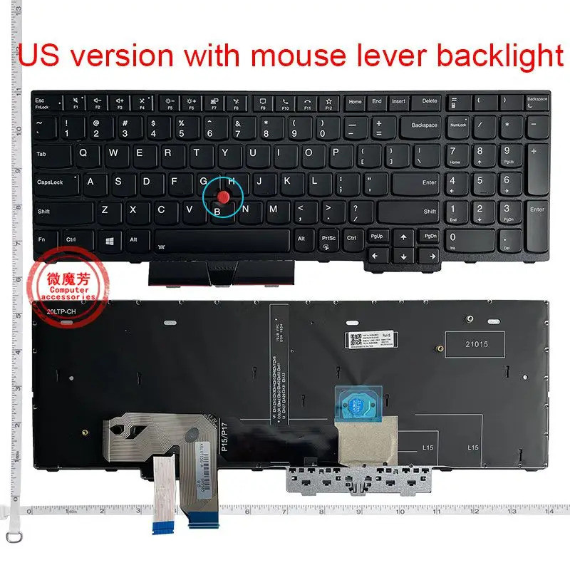 ใหม่ US แป้นพิมพ์แล็ปท็อปสําหรับ Lenovo T15G/P15/P17 P15 Gen1/P15 Gen2/P17 Gen1/P17 Gen2 P15 Gen2 T1