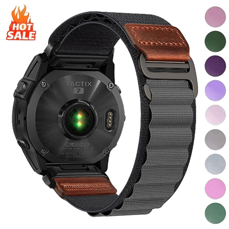 20 มม.22 มม.26 มม.สายไนลอนสายรัดข้อมือสําหรับ Garmin Fenix 8 7 7Pro 6Pro Enduro TACTIX Forerunner 965 255 265