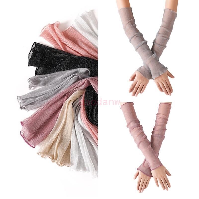 BDW 2pack Sun Protective Arm Sleeves Unisex Lace Arm Sleeves ครีมกันแดด Oversleeve