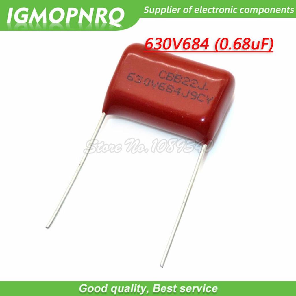 10PCS 630V684J 0.68UF Pitch 20 มม.684 630V 680nf CBB 630V684J-P20 ตัวเก็บประจุฟิล์มโพรพิลีน
