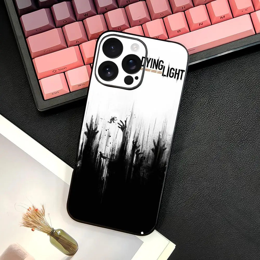TP-2 เกม D-Dying L-Light สําหรับ IPhone 17 16 15 14 13 12 11 Pro Max Plus Mini สีดํา Frosted Soft Sh