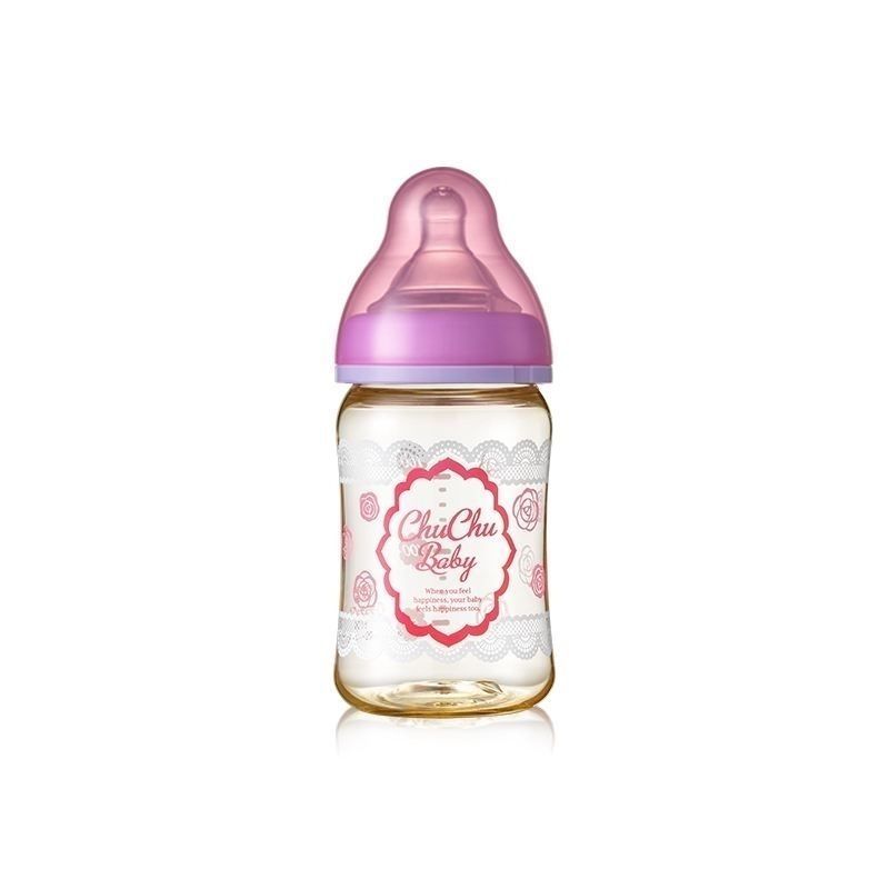 Chuchuu ต้นฉบับนําเข้าเด็ก ppsu ขวดนมป้องกันอาการโคลิค 240ml นมแม่ลํากล้องกว้าง PPSU/4.26