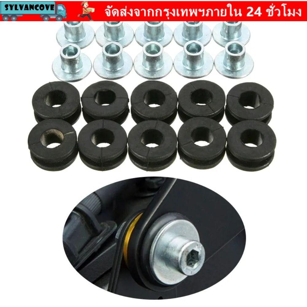 SYLV 10 ชิ้น/20 ชิ้นรถจักรยานยนต์ Grommets, ยาง M6 ปะเก็นชุด, Bolt Assortment ชุด