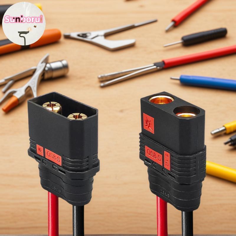Sunborui ชาย 4 มม.Bullet Banana Plug สายชาร์จ 10AWG 30 ซม. QS8 Heavy Duty สายชาร์จตะกั่ว TH