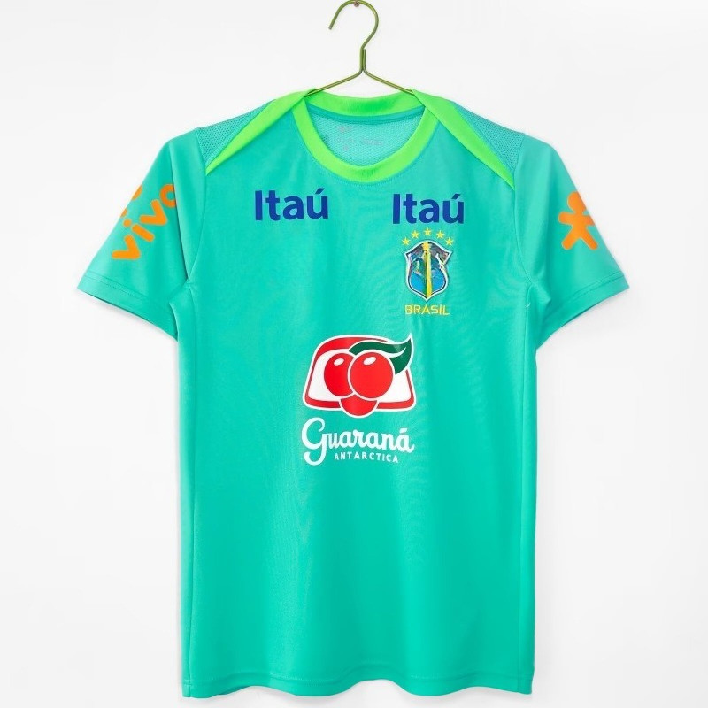 เสื้อฟุตบอลแขนสั้นย้อนยุค สีเขียวทะเล ขนาด S-XXL คุณภาพสูง